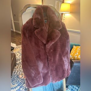 Halogen Faux Fur Teddy Coat
